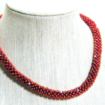 &quot;Starr&quot; by Crochetedglass by Julee Handcrafted Glass Jewelry Designs Necklace - £26.50 GBP