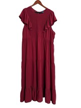 Old Navy Fit &amp; Flare Flutter Sleeve Midi Dress 2XL Smocked Peasant Boho ... - $29.99