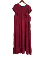 Old Navy Fit &amp; Flare Flutter Sleeve Midi Dress 2XL Smocked Peasant Boho ... - $29.99