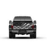 American Flag Black and White Tailgate Wrap Vinyl Graphic Decal Sticker ... - £55.87 GBP