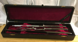 Vtg Amcrest Carving Knife Set 3 Pc Case - $37.39