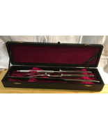 Vtg Amcrest Carving Knife Set 3 Pc Case - €32,47 EUR