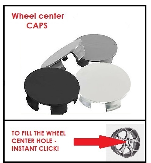 4 NEW Wheel Center Caps Universal HUB Rims ALL CAR Sizes CHROME BLACK GRAY