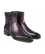 Paul Parkman Mens Shoes Boots Purple Goodyear Welted Handmade BT3955-PRP - $946.82 CAD