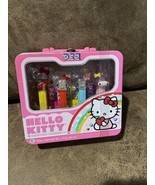 NEW! HELLO KITTY Pez Dispensers and Candy in Tin Lunchbox SEALED - £23.55 GBP