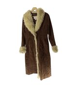 Womens Vintage Wilsons Leather Brown Suede Coat Faux Fur Collar &amp; Cuffs ... - $3,463.20 MXN