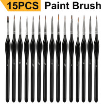 15PCS Miniature Paint Brushes Fine Tip Set for Art Nail Model Craft Oil ... - £18.08 GBP