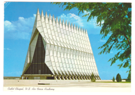 Vtg Postcard-Cadet Chapel-US Air Force Academy-Colorado Springs-6x4 Chro... - $1.65