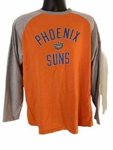 Phoenix Suns Shirt Mens Med. Orange Long Sleeve Front Logo NBA ADIDAS Basketball - $19.24