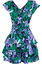 Marissa Webb Maisie Ruffled Floral-print Cotton Poplin Mini Dress Size XS - £73.05 GBP