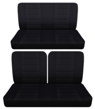 Front 50-50 top and solid rear bench seat covers Fits 1964 Ford Galaxie 500  2dr - $130.54