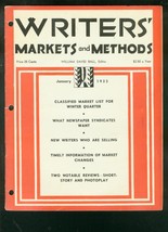 Writers&#39; Markets &amp; METHODS-JAN 1933-PULP Publisher Info G/VG - £44.84 GBP