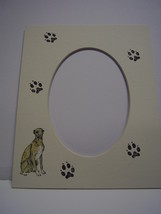 Picture Frame Mats 8x10 for 5x7 Whippet Dog hand-colored Red Fawn sighthound - £3.96 GBP