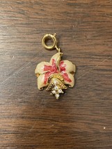 Nolan Miller Charm Orchid Hibiscus Yellow Pink With Rhinestones - £13.24 GBP