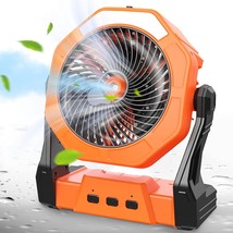 Misting Fan Portable, Camping Fan Rechargeable With Light &amp; 250Ml Water Tank, 10 - £43.95 GBP