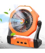 Misting Fan Portable, Camping Fan Rechargeable With Light &amp; 250Ml Water ... - £51.10 GBP