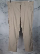 Eddie Bauer Travex Pants Nylon Hiking straight Leg Beige Khaki Mens 38/34 - £20.86 GBP