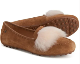 UGG Slippers Kaley Wisp Genuine Suede Shearling Women&#39;s Flats Moccasin Loafers - £52.75 GBP