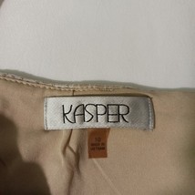 Kasper Women's Tan/Beige Back Zipper & Slit Pull-On Skirt Size 10 Waist 34" image 3