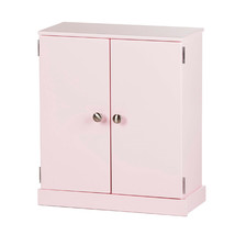 12&quot; - 18&quot; DOLL WARDROBE - PINK Wood Doll Cabinet Dresser Made in the USA  - £158.46 GBP