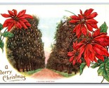 Auguri di Natale Da California Goffrato Dorato Unp DB Cartolina O18 - $6.10