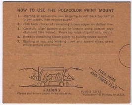 Polaroid Polacolor Print Mounts Lot of 5 Approx 3 1/4 x 4 1/4&quot; - $2.82