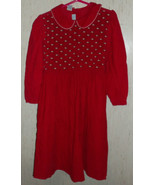 EXCELLENT GIRLS VIVA LA FETE FINE HAND SMOCKED RED CORDUROY DRESS  SIZE 6 - £19.93 GBP