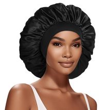 Eatra Large Satin Bonnet Hair Cap, 17inches Silk Bonnet for Sleeping, Ju... - £9.36 GBP