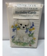 8 Vintage Famous Classic Hallmark Birthday Day Cards Puppy With Flowers ... - $12.95 CAD