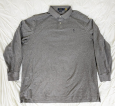 Polo Ralph Lauren Mesh Knit Classic Fit Gray Shirt Long Sleeve Men&#39;s Siz... - $24.25
