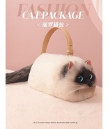 Faux fur cat Bag for women Handmade cat shoulder bag handbag great gift - £162.10 GBP