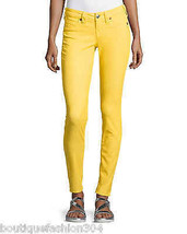 New Womens True Religion Brand Jeans 25 Bright Yellow Skinny Pants Shannon Cords - £35.36 GBP