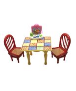 Fisher Price Loving Family Twins Kitchen With Table, Chairs &amp;Pink Booste... - $12.95