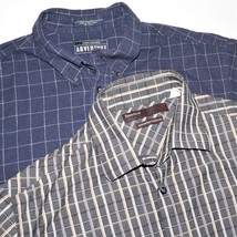 LOT OF 2 MEN&#39;S SHIRTS ~ Sz XL ~ Perry Ellis &amp; John Ashford ~ VGC ~ PLAID... - £14.99 GBP