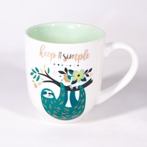 Sloth Coffee Mug Keep It Simple Cute Animal Tea Cup Cartoon Creature by ... - £17.32 GBP