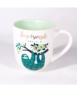 Sloth Coffee Mug Keep It Simple Cute Animal Tea Cup Cartoon Creature by ... - £17.28 GBP