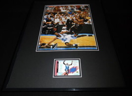 Allen Iverson 16x20 Framed Game Used Jersey &amp; Photo Display 76ers - £77.84 GBP