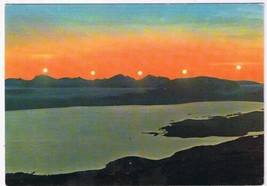 Norway Postcard Narvik Midnight Sun Different Phases From Mountain Restaurant - £5.45 GBP