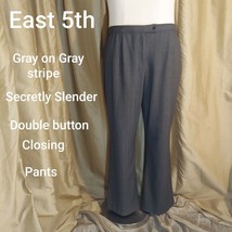 East 5th Gray On Gray Striped secretly slender Pants Size 20W - £9.61 GBP