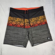 Ron Jon Surf Shop Board Shorts Mens 34 Multicolor Colorblock Tropical Ha... - $22.27
