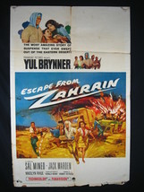 Escape From ZAHRAIN-1962-POSTER-YUL BRYNNER-TOMMY Gun Fr - £53.08 GBP