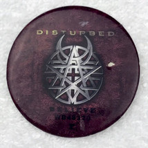 Disturbed Vintage Pin Button Pinback Music Band Concert Rock - £9.68 GBP