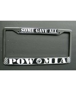 POW MIA SOME GAVE ALL CHROME PLATED LICENSE PLATE FRAME 6 X 12 INCHES - £8.58 GBP