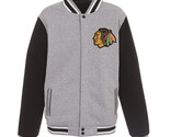 NHL Chicago Blackhawks  Reversible Full Snap Fleece Jacket JHD 2 Front L... - £95.91 GBP