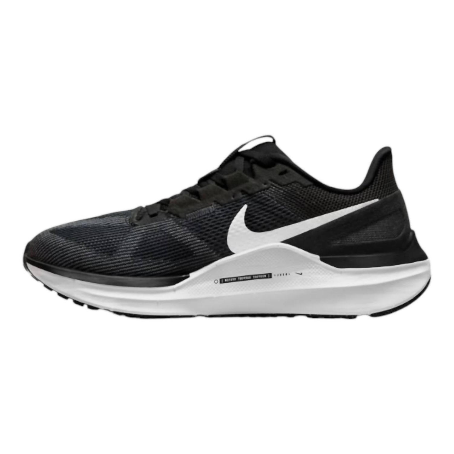Nike Women&#39;s Air Zoom Structure 25 Shoes Black/dark Smoke Grey/white - $85.00