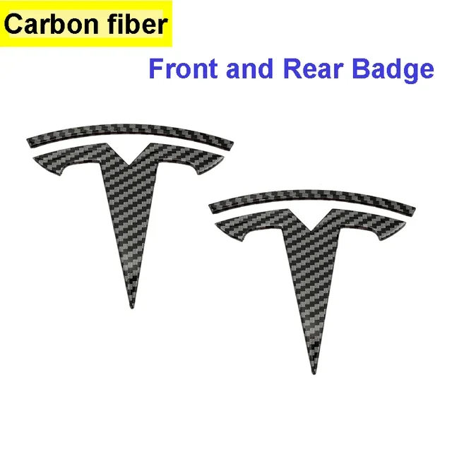 ABS Car Front Hood Bonnet Emblem Cover Sticker for Tesla Logo Model 3 Mode S Mod - £28.68 GBP