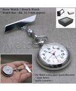 Nurse Watch Silver Color 32 MM Pocket Watch Pendant Watch Arabic Numbers... - £15.79 GBP