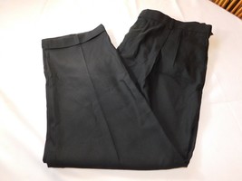 John Henry Men&#39;s Long Pants Slacks 42/30 Classic Fit Pleated Front Black NWT NEW - £26.65 GBP