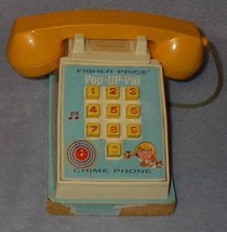 Vintage Fisher Price Pop Up Pal Phone Telephone no. 150 - $19.95