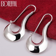 DOTEFFIL 925 Silver Classic Shoe Drop Earrings Charm Women Jewelry Fashion Weddi - £10.47 GBP